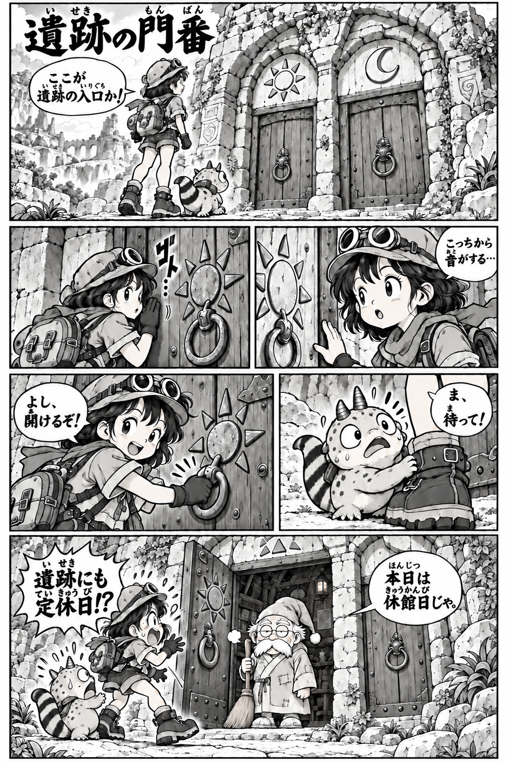 リコとポムのふしぎな冒険 第1部 本文 1 / 18（ふりがな付き）