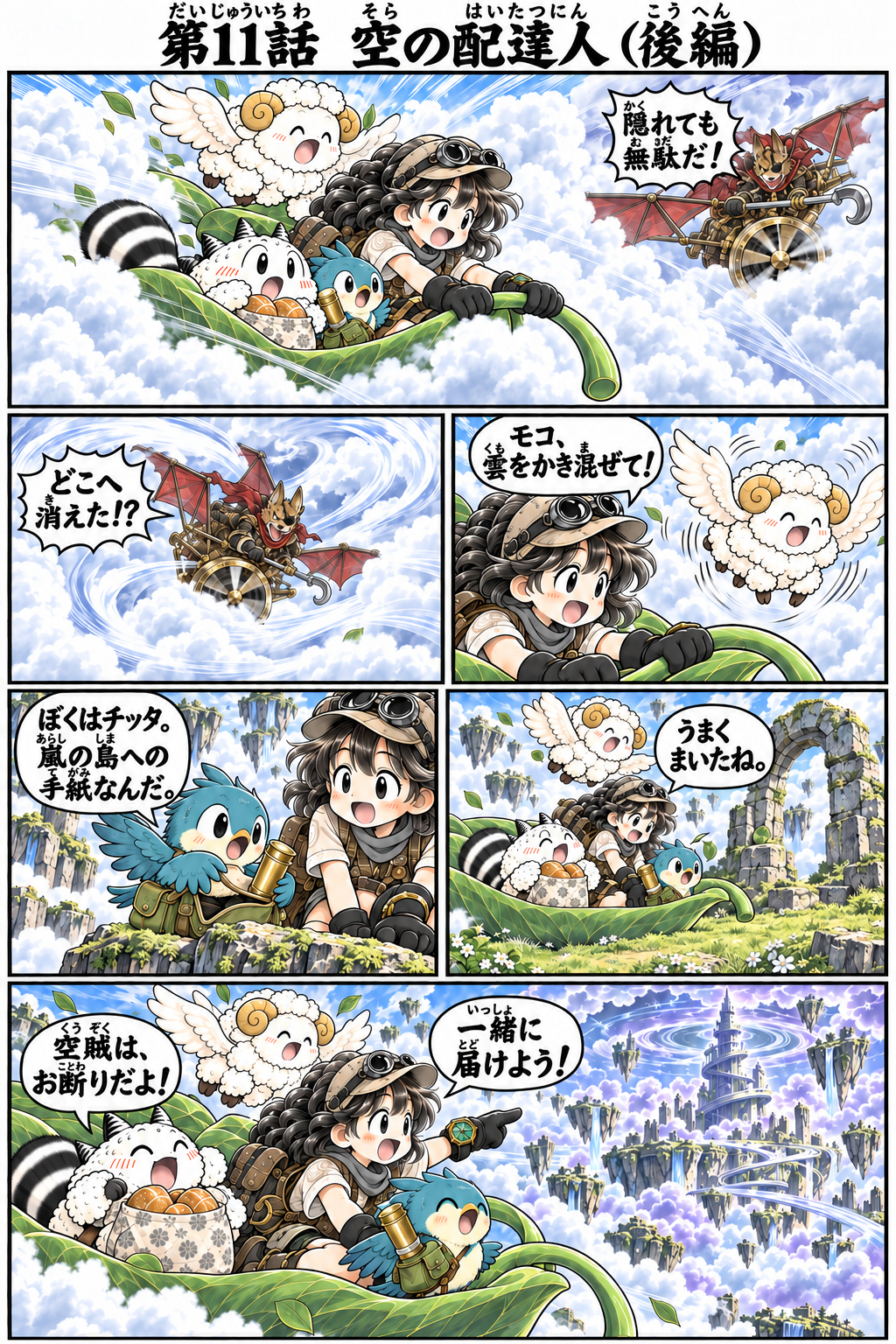 リコとポムのふしぎな冒険 第1部 本文 14 / 18（ふりがな付き）