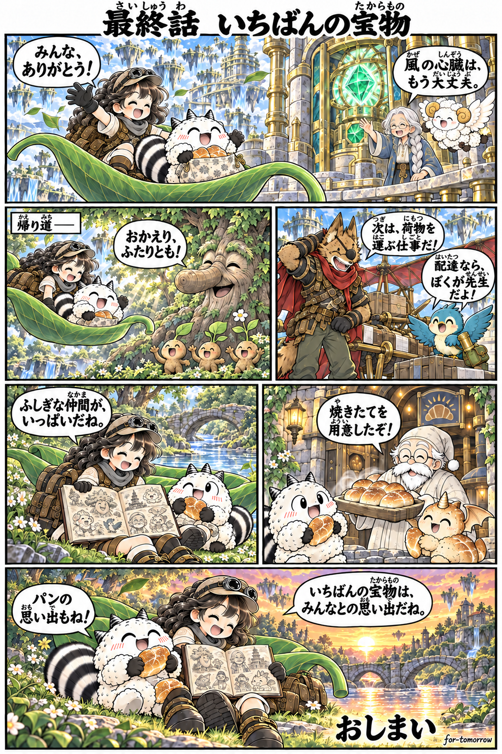 リコとポムのふしぎな冒険 第1部 本文 18 / 18（ふりがな付き）